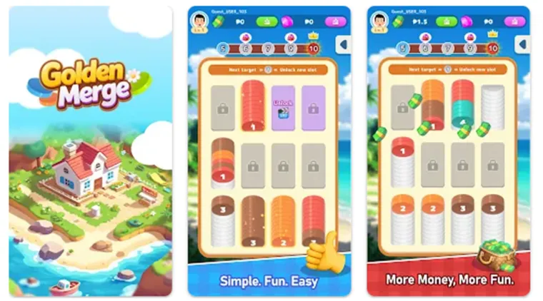 Golden Merge, Game Teka-Teki yang Menghadiahkan Uang Tunai, Ini Cara Menghasilkan Uang.