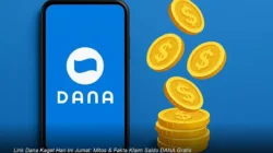 Proses pencairan saldo DANA melalui aplikasi micro-tasking di smartphone.