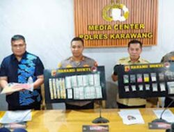 20 Perkara Narkotika Terbongkar di Karawang, Barang Bukti Capai Kilogram Sabu