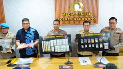 Polres Karawang ungkap 20 kasus narkotika dan obat ilegal.
