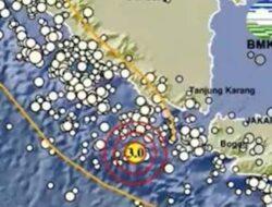 BMKG Catat Gempa 3,0 SR di Barat Daya Tanggamus Lampung pada Sore Hari
