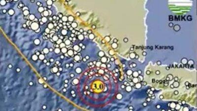 BMKG Catat Gempa 3,0 SR di Barat Daya Tanggamus Lampung pada Sore Hari