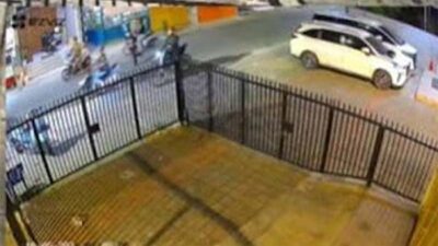 Geng motor melakukan penyerangan di Jalan Abu Bakar Lambogo Makassar.