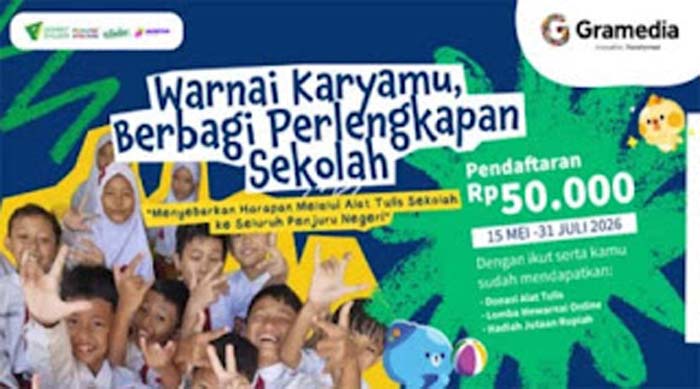 Gramedia mengajak lomba mewarnai online.