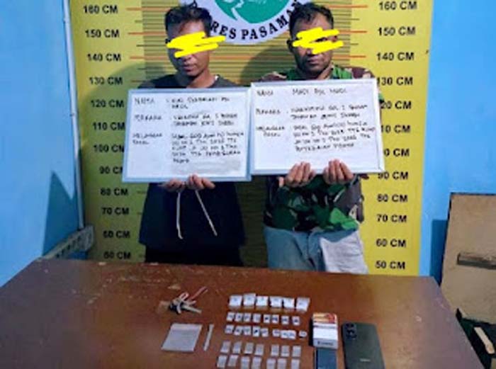 Dua Pria Diduga Pengedar Sabu Ditangkap di Rao Selatan.