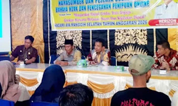 Nagari Air Manggis Selatan Gelar Sosialisasi Bahaya Hoaks dan Penipuan Online.