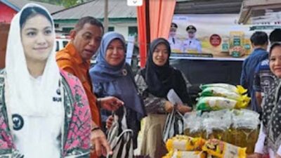 Pasar Murah Pemkab Dharmasraya di Koto Baru Tetap Dipadati Warga.
