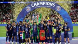 PSG juara Liga Champions setelah menang adu finalti dengan Arsenal, Sabtu (30/5/2026).(rauter)