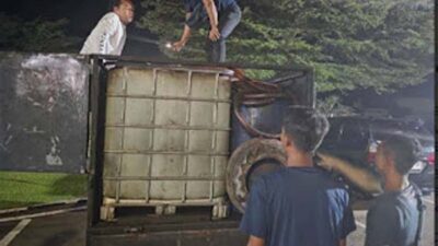 Polisi Amankan Ribuan Liter Solar Subsidi Selundupan.