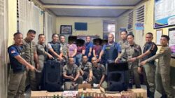 Puluhan Miras tanpa izin diamankan di Kantor Pol PP Pessel.