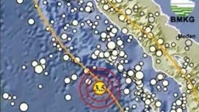 Gempa Tektonik Magnitudo 3,5 Terjadi di Wilayah Sinabang Aceh