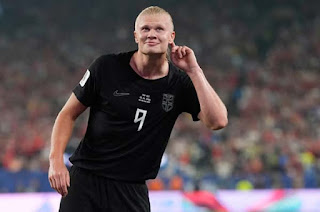 Striker Norwegia, Erling Haaland.