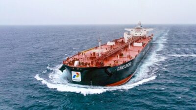 Kapal Gamsunoro milik PIS yang sempat tertahan akibat konflik Amerika Serikat dan Iran, kini berhasil melintasi titik kritis Selat Hormuz.