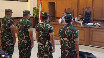 Putusan Belum Inkrah, Empat Terdakwa TNI Ajukan Banding atas Vonis Penganiayaan Berencana