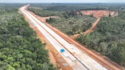 Penampakan terbaru progres pembangunan Jalan Tol Betung – Tempino – Jambi.