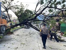 Diduga Rem Bermasalah, Truk Tabrak Pembatas Jalan di Padang–Solok Pagi Hari