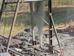 Pengeboran Sumur 100 Meter di Bangkalan Berujung Semburan Gas dan Percikan Api