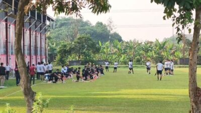 Sesi latihan Persija Jakarta.