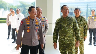 Kapolri Kunjungi Mabes TNI, TNI-Polri Perkokoh Kolaborasi Menuju Indonesia Emas 2045