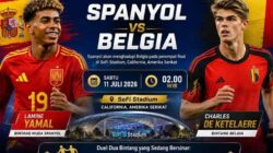 Spanyol vs Belgia perempat final Piala Dunia 2026.