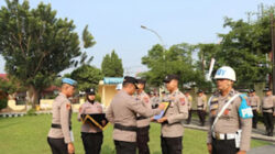 Polres Payakumbuh menggelar upacara Pemberhentian Tidak Dengan Hormat (PTDH)