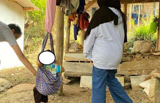 Tangkapan layar ayah aniaya balita 5 tahun di Bandung Barat.