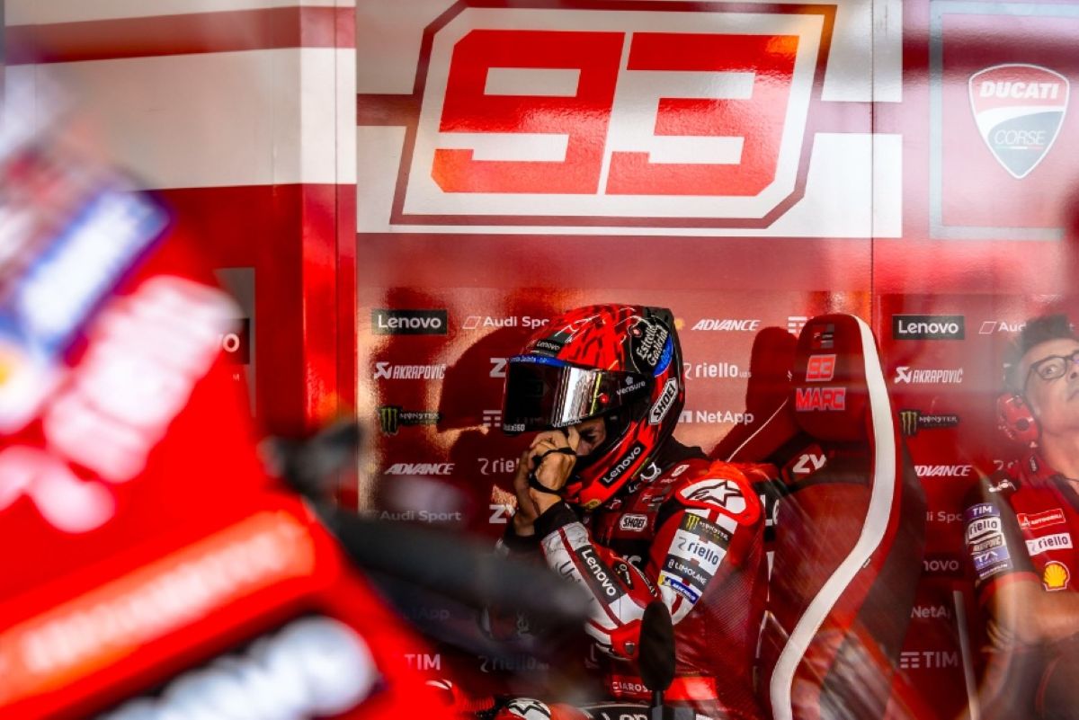 Pembalap Tim Ducati Lenovo, Marc Marquez.