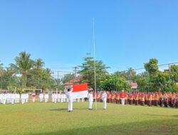 Pasusbra SMPN 1 Luhak Nan Duo Sukses Kibarkan Bendera Merah Putih Pada Upacara HUT Ke-81 RI di Nagari Ophir Pasbar 