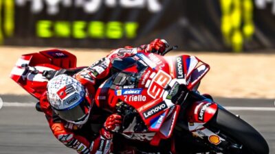 Pembalap Tim Ducati Lenovo, Marc Marquez.