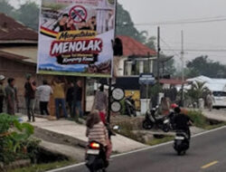 Spanduk Penolakan Trase Tol Muncul di Panyalaian