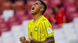 Bergson buka rekening gol bersama Timnas Malaysia saat melawan Bangladesh.