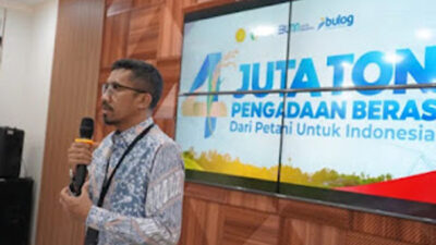 Pemimpin Wilayah Perum BULOG Maruly Abraham Syah menyampaikan apresiasi.