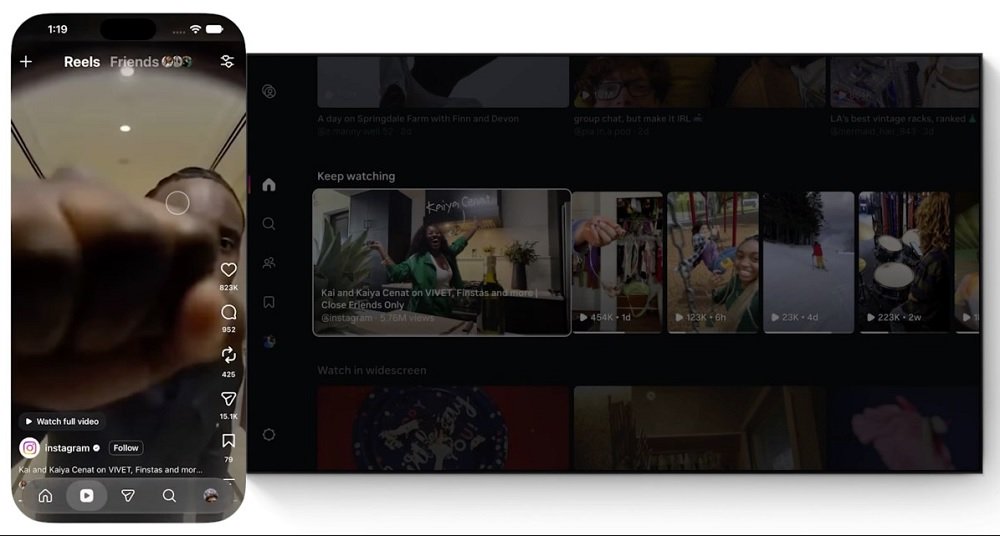 Instagram menguji coba Features, format video baru yang memungkinkan unggahan horizontal dan berdurasi hingga 90 menit.