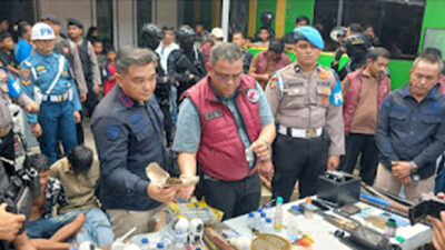 Ratusan Personel Gabungan Gerebek Kampung Narkoba di Pasar Pagi Padang.
