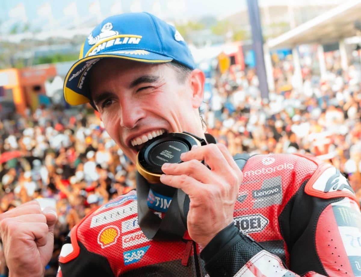 Pembalap Tim Ducati Lenovo, Marc Marquez.