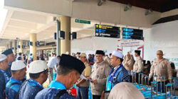 Kakanwil Kemenhaj Sumbar, M. Rifki dan jajarannya Sidak pemberangkatan jamaah umrah ke BIM