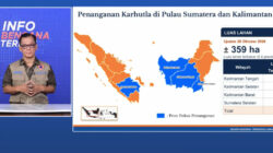 BNPB mencatat karhutla seluas 359 hektare di empat provinsi Kalimantan dan Sumatera per 28 Oktober 2026 serta menyiagakan 61 armada udara.
